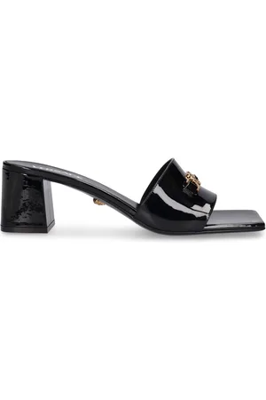 VERSACE 55mm Patent Leather Mules