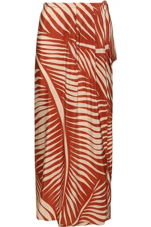 JOHANNA ORTIZ Printed Silk Long Wrap Skirt
