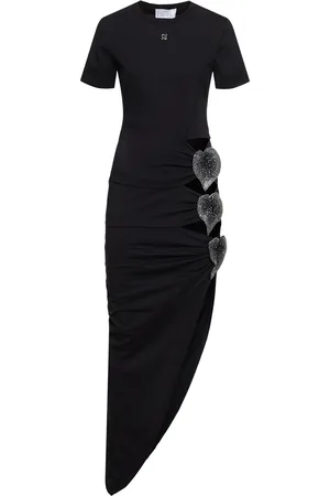 GIUSEPPE DI MORABITO Cotton Jersey Maxi Dress W/ Slit