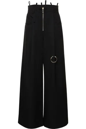 The Attico Gabardine Pence Zip-up Wide Pants