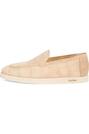 Max Mara 10mm Cocco Print Leather Loafers