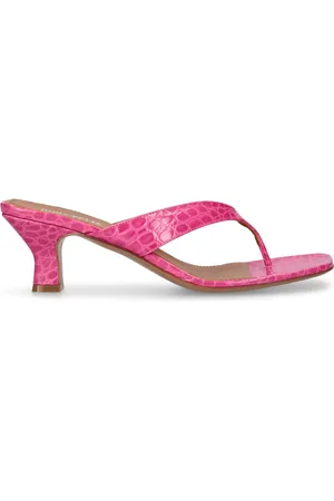 PARIS TEXAS 55mm Portofino Croc Embossed Mules