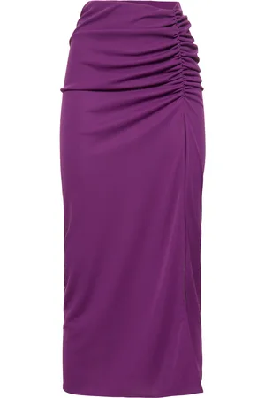 The Andamane Paige High Slit Jersey Midi Skirt