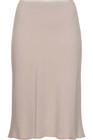 Ami Satin Midi Skirt