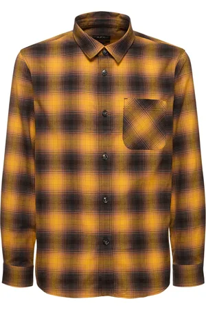 A.P.C. Check Print Cotton Flannel Shirt