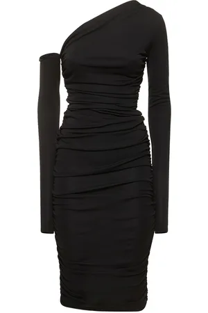 The Andamane Olimpia Draped Asymmetric Midi Dress
