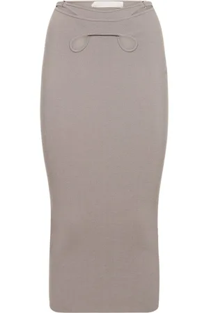 DION LEE Cutout Knit Midi Skirt