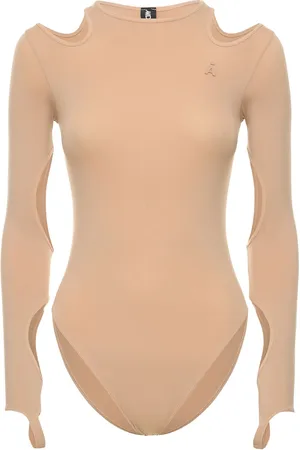 ANDREADAMO Sculpting Jersey Cutout Bodysuit
