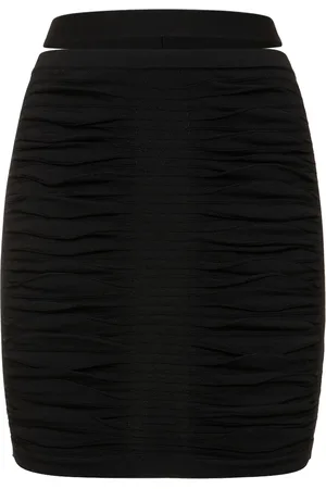 ANDREADAMO X-ray Viscose Blend Knit Mini Skirt