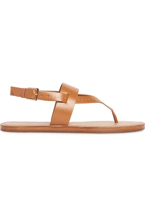 Max Mara 10mm Leather Thong Thong Sandals