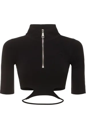 ANDREADAMO Sculpting Jersey Cutout Top
