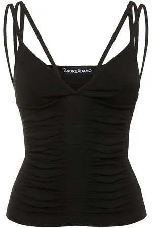 ANDREADAMO X Ray Knit Viscose Crop Top