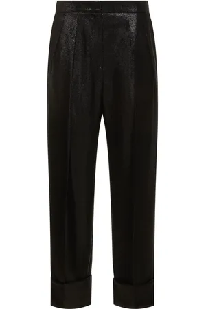Giorgio Armani Fluid Texture Lurex High Waist Pants