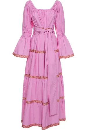 FLORA SARDALOS Off-the-shoulder Cotton Long Dress