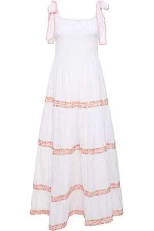 FLORA SARDALOS Embroidery Cotton Lace-up Dress