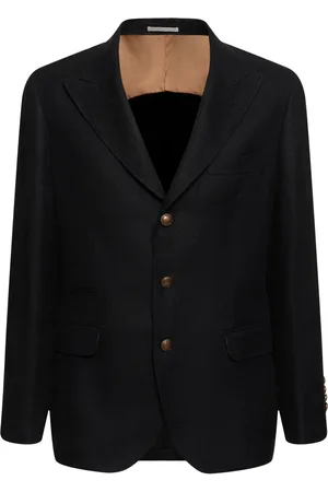 Brunello Cucinelli Deconstructed Linen Blend Blazer