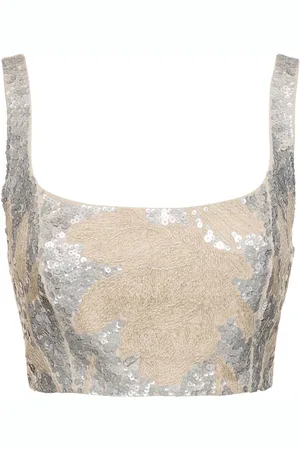 Brunello Cucinelli Linen Crop Top