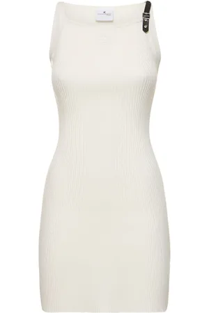 Courrèges Rib Knit Viscose Mini Dress