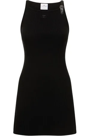 Courrèges Rib Knit Viscose Mini Dress