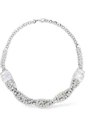 Alessandra Rich Crystal Braid Collar Necklace