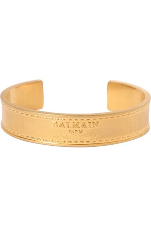 Balmain Signature Tubular Brass Bracelet