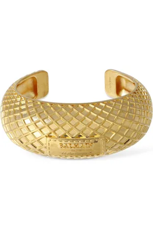Balmain Signature Grid Brass Bracelet
