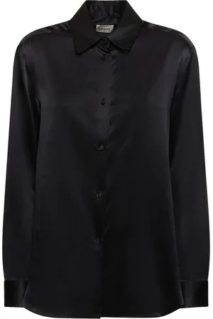 Khaite Argo Buttoned Long Sleeve Silk Shirt