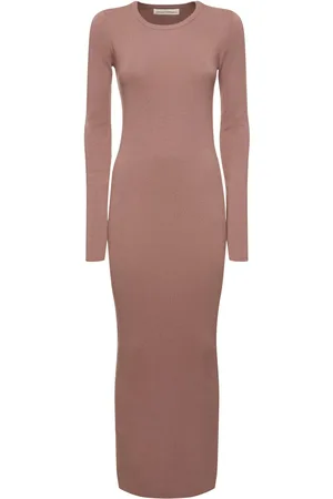 EXTREME CASHMERE Snake Cotton & Cashmere Long Dress