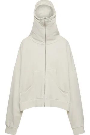 Entire Studios Washed Cotton Full-zip Hoodie