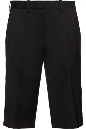Helmut Lang Flat Front Wool Shorts