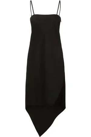 Helmut Lang Scarf Hem Wool Midi Dress