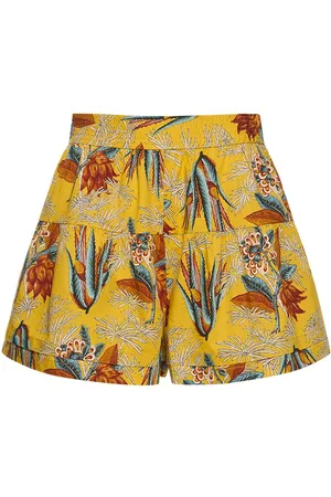 ULLA JOHNSON Elsie Printed Cotton Shorts