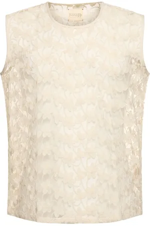 HARAGO Cotton Lace Tank Top