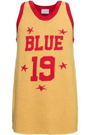 Bluemarble Jacquard Knit Basketball Tank Top