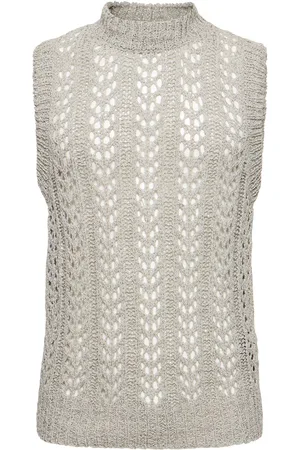 J.LAL Redos Cotton Blend Open Knit Vest