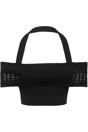 ANDREADAMO Stretch Viscose Knit Top W/ Mesh Details