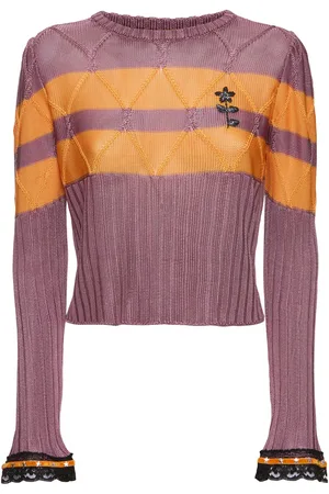 CORMIO Olaf Long Sleeve Viscose Sweater W/ Lace