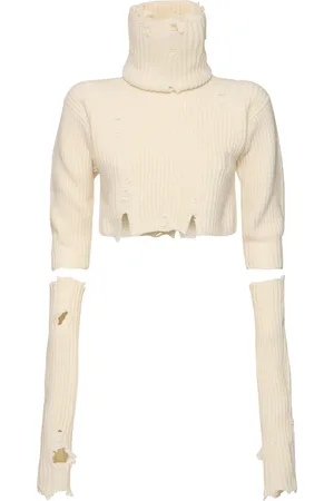 ANN DEMEULEMEESTER Aliza 3-piece Wool Crop Sweater Set