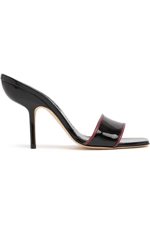 Manolo Blahnik 105mm Helamu Patent Leather Mules