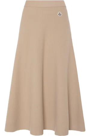 Moncler Wool Blend Midi Skirt