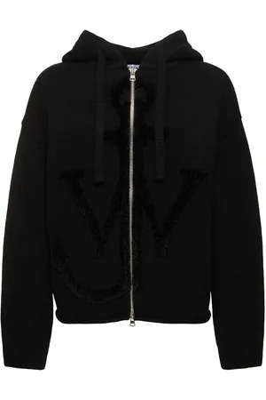 J.W.Anderson Anchor Logo Wool Zip-up Hoodie