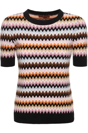 Missoni Wool Knit Short Sleeve Crew Top