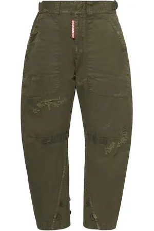 Dsquared2 Military Overdyed Twill Wide Pants