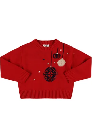 Il gufo Jacquard Wool Knit Sweater