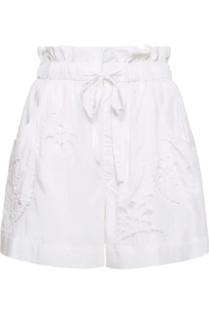 Isabel Marant Hidea Embroidered Poplin Shorts