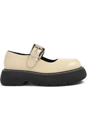 Msgm 40mm Chunky Mary Jane Leather Flats
