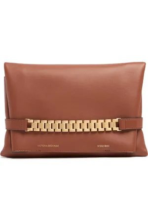 Victoria Beckham Chain Napa Leather Clutch