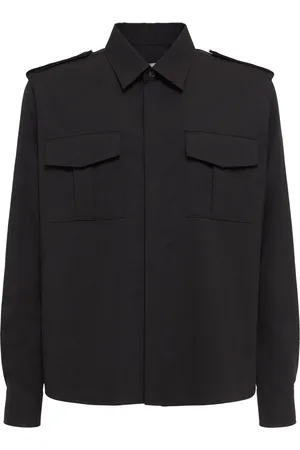 Ami Wool Canvas Military Shirt