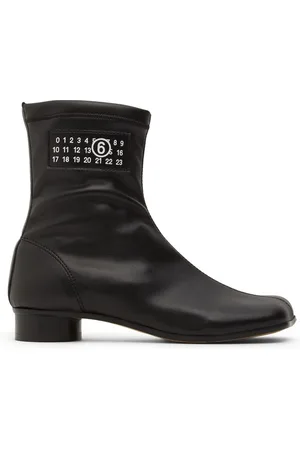 Maison Margiela Faux Leather Ankle Boots W/logo
