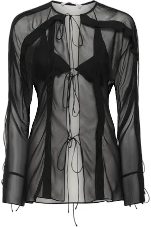CHRISTOPHER ESBER Floating Sheer Long Sleeve Shirt